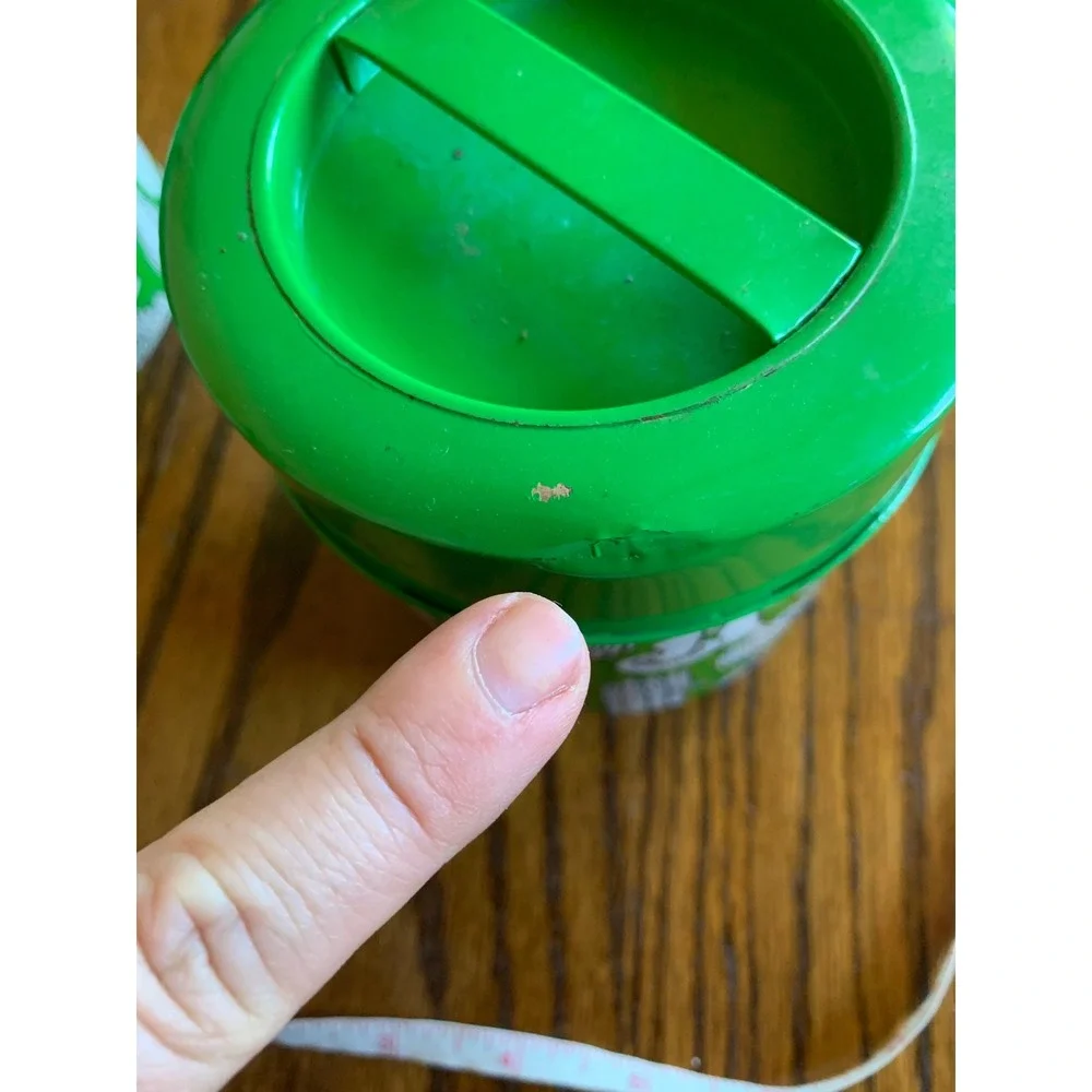 Vintage MOC Japan Green Vegetable Tin Canister Set of 2 Retro Kitchen Storage